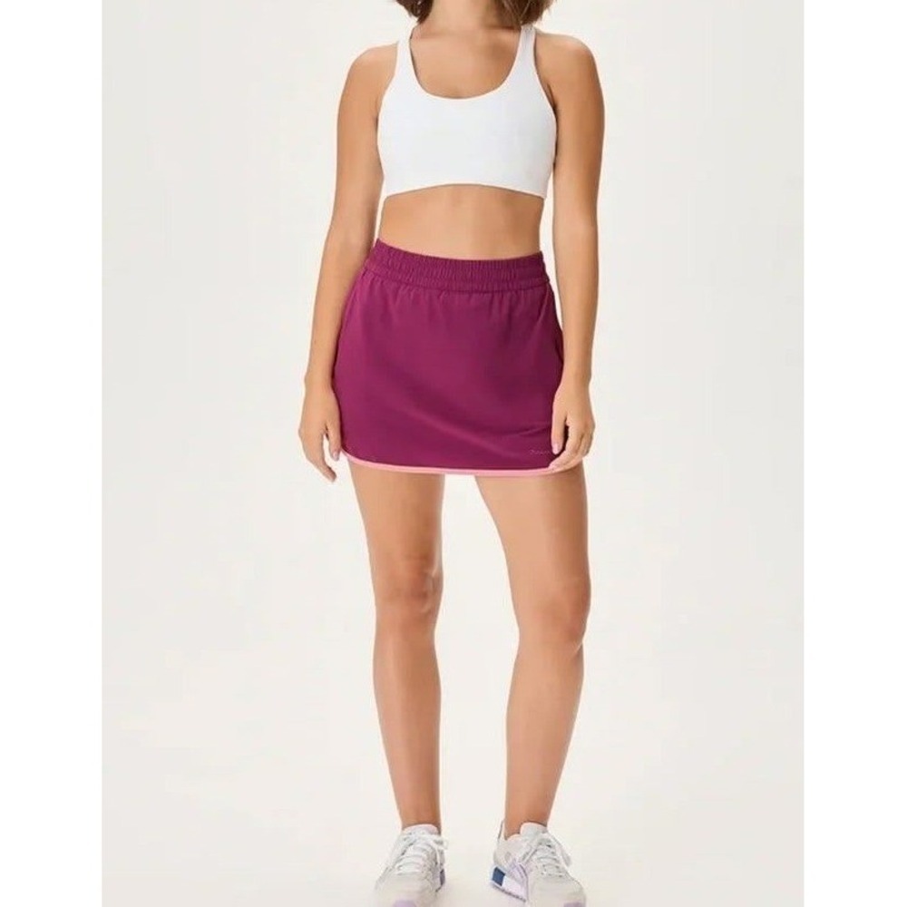 Outdoor Voices Lightspeed Skort Small Activewear Workout Tennis Burgundy Pink